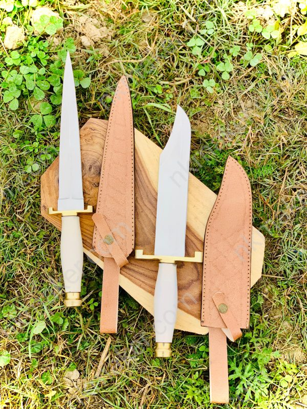 Beautiful Handmade Pair Of Hunting Bowie Knife And Dagger Knife, Best Gift For Christmas, Best Groomsmen Gift. - Image 2