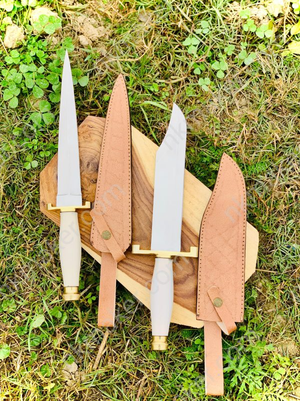 Beautiful Handmade Pair Of Hunting Bowie Knife And Dagger Knife, Best Gift For Christmas, Best Groomsmen Gift. - Image 6