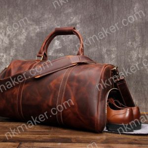 Full Grain Leather Duffle Bag For men, Leather Travel Bag Weekend Bag Overnight Bag Holdall Bag Christmas Gifts Best Gifts For Men
