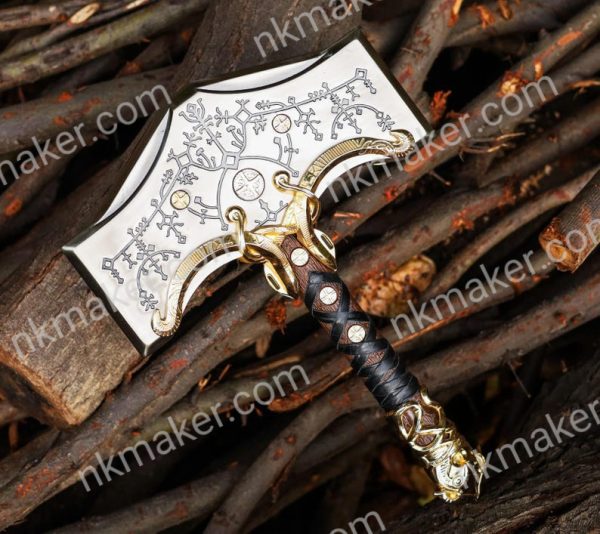 Vikings Hammer, God of War Thor Hammer, God of War Ragnarok, God of War Hammer, God of War Christmas Gift, Gift for God of War Hammer Lover - Image 2