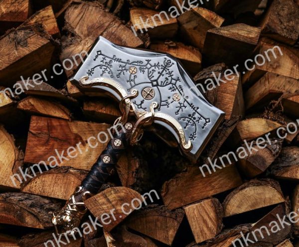 Vikings Hammer, God of War Thor Hammer, God of War Ragnarok, God of War Hammer, God of War Christmas Gift, Gift for God of War Hammer Lover - Image 3