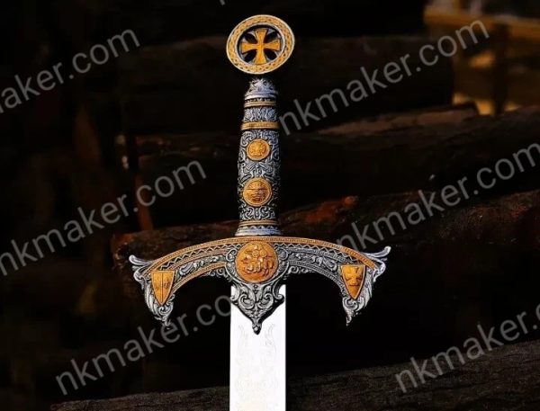Handmade Templar Knight Sacred Holy Longsword Ornate Full Length Steel Sword. More details PM?