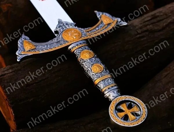 Handmade Templar Knight Sacred Holy Longsword Ornate Full Length Steel Sword. More details PM? - Image 3