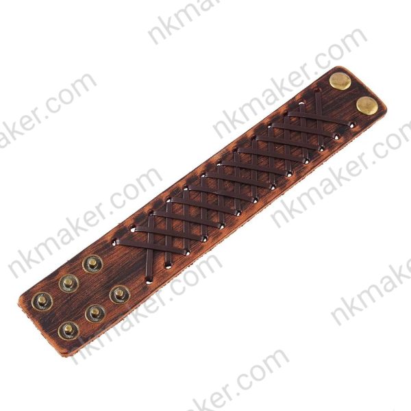 Leather Cuff Bracelet - Image 4