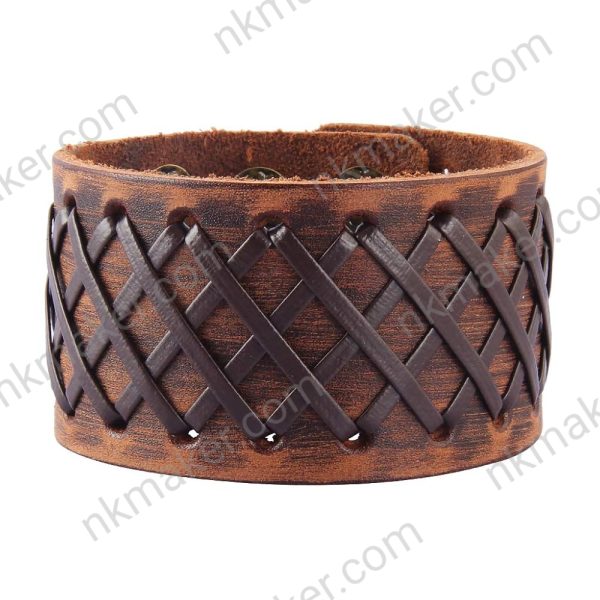 Leather Cuff Bracelet - Image 2