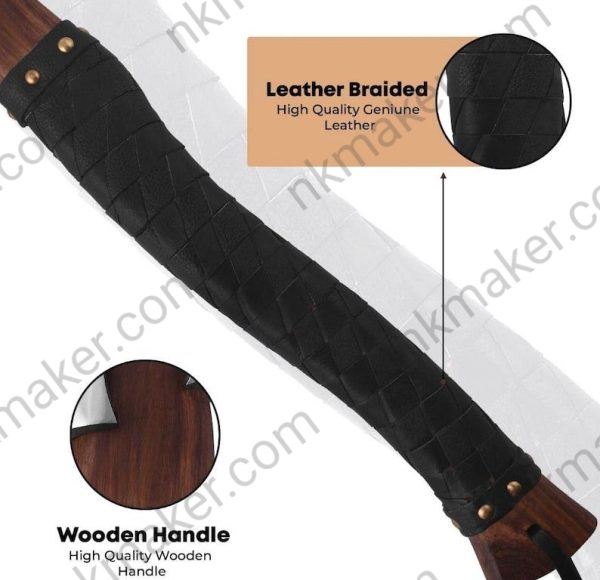 Handmade Viking Carbon Steel Axe Viking Bearded Axe For Best Unique Gifts For Wedding Anniversary Camping Axe. - Image 3