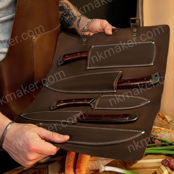 Personalized Damascus Steel 5pcs Chef Set, Damascus Steel Chef Knife Set For Christmas Gift Damascus Handmade Kitchen Set For Halloween Gift. More details PM? - Image 3