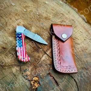 Handmade Damascus Pocket Knife Rose Wood Handle Birthday Gift Folding Knife Groomsmen Gift 1st Anniversary Wedding Personalized Gift for Dad. More details PM?