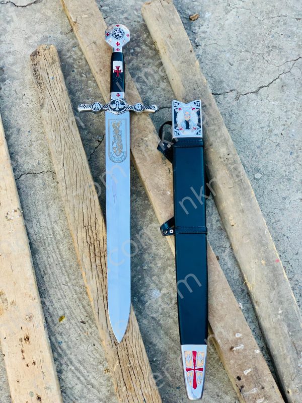 Medieval Crusader Dagger Knights Templar Dagger with scabbard. Ornate Crusader Sword-Dagger. More details PM?