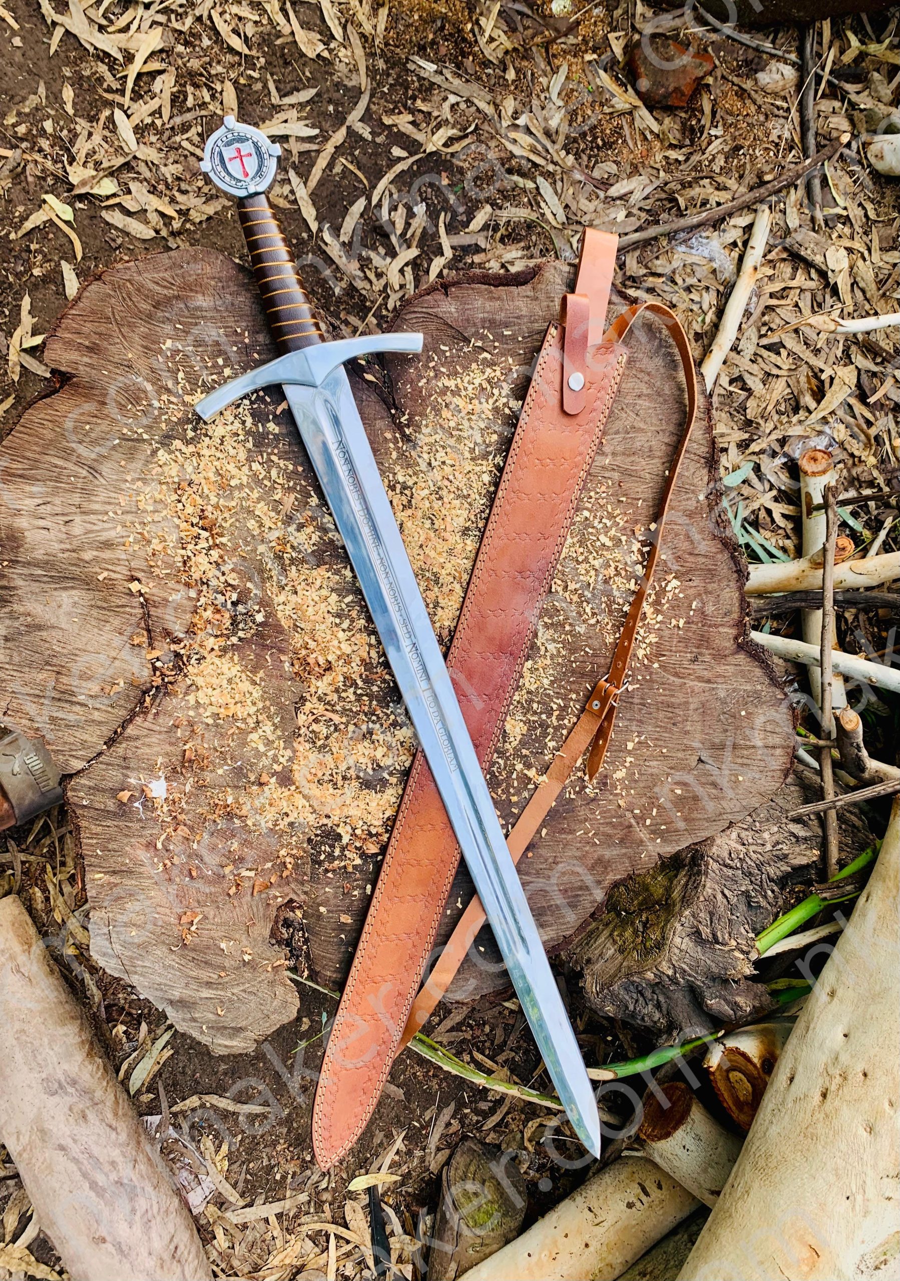 Handmade Knights Templar Crusader Sword: Medieval Collectible Replica Fantasy Anime Sword Gift For Boyfriend More details PM?