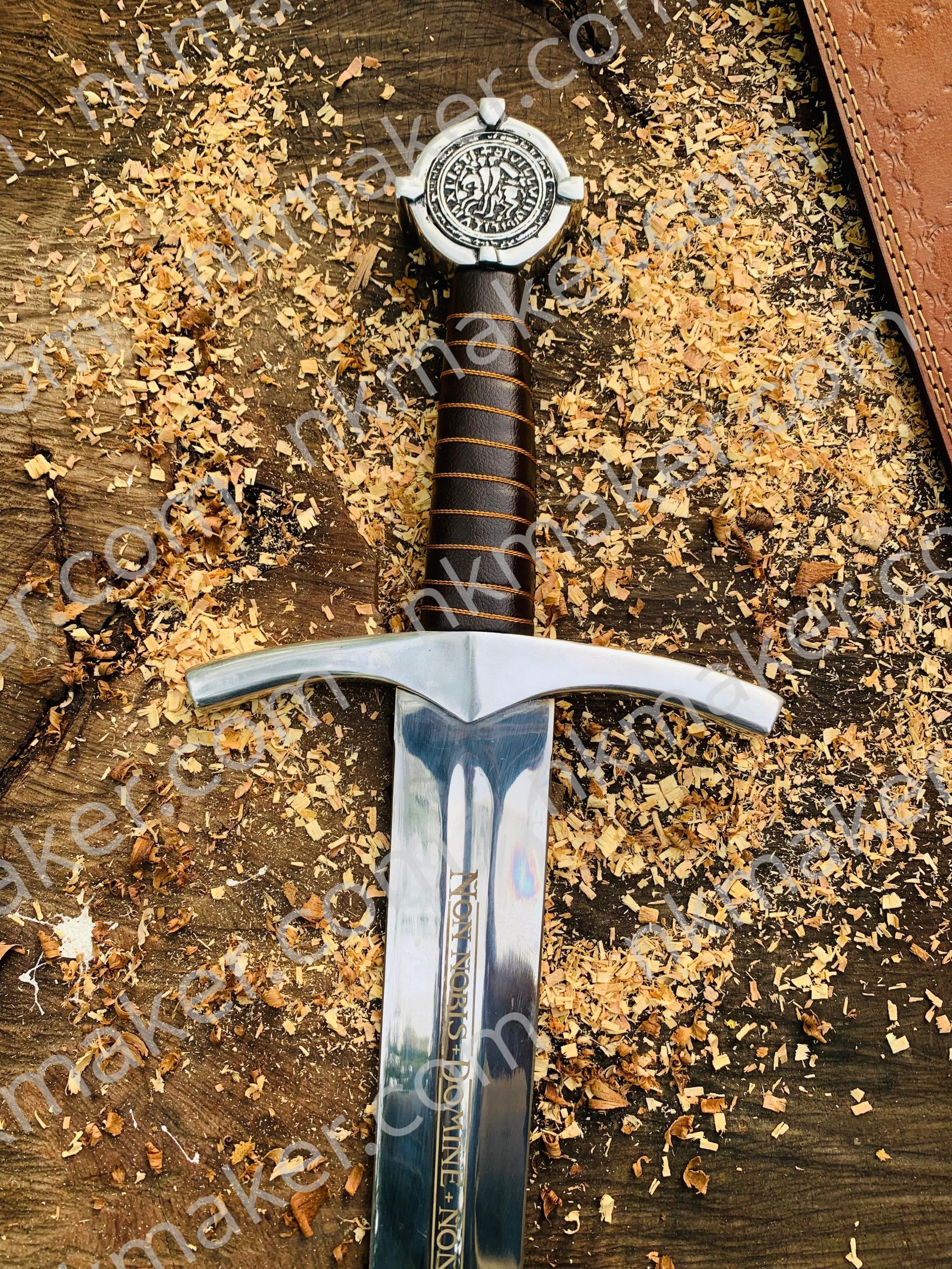 Handmade Knights Templar Crusader Sword: Medieval Collectible Replica Fantasy Anime Sword Gift For Boyfriend More details PM? - Image 4