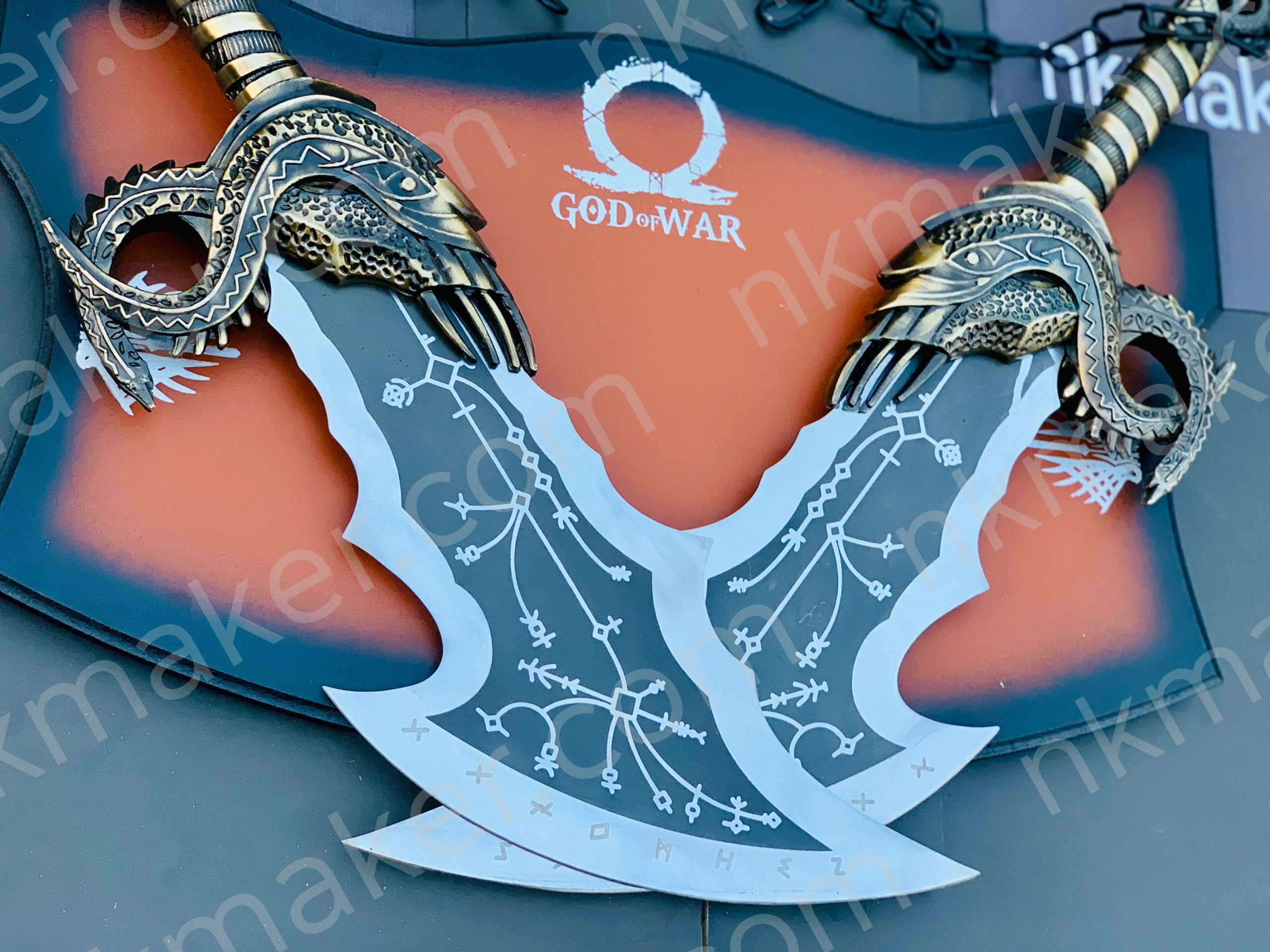 God of War Kratos Blades Of Chaos, God Of War Blades Of Chaos, Kratos metal blades, Personalized gift for him.  More details PM? - Image 5