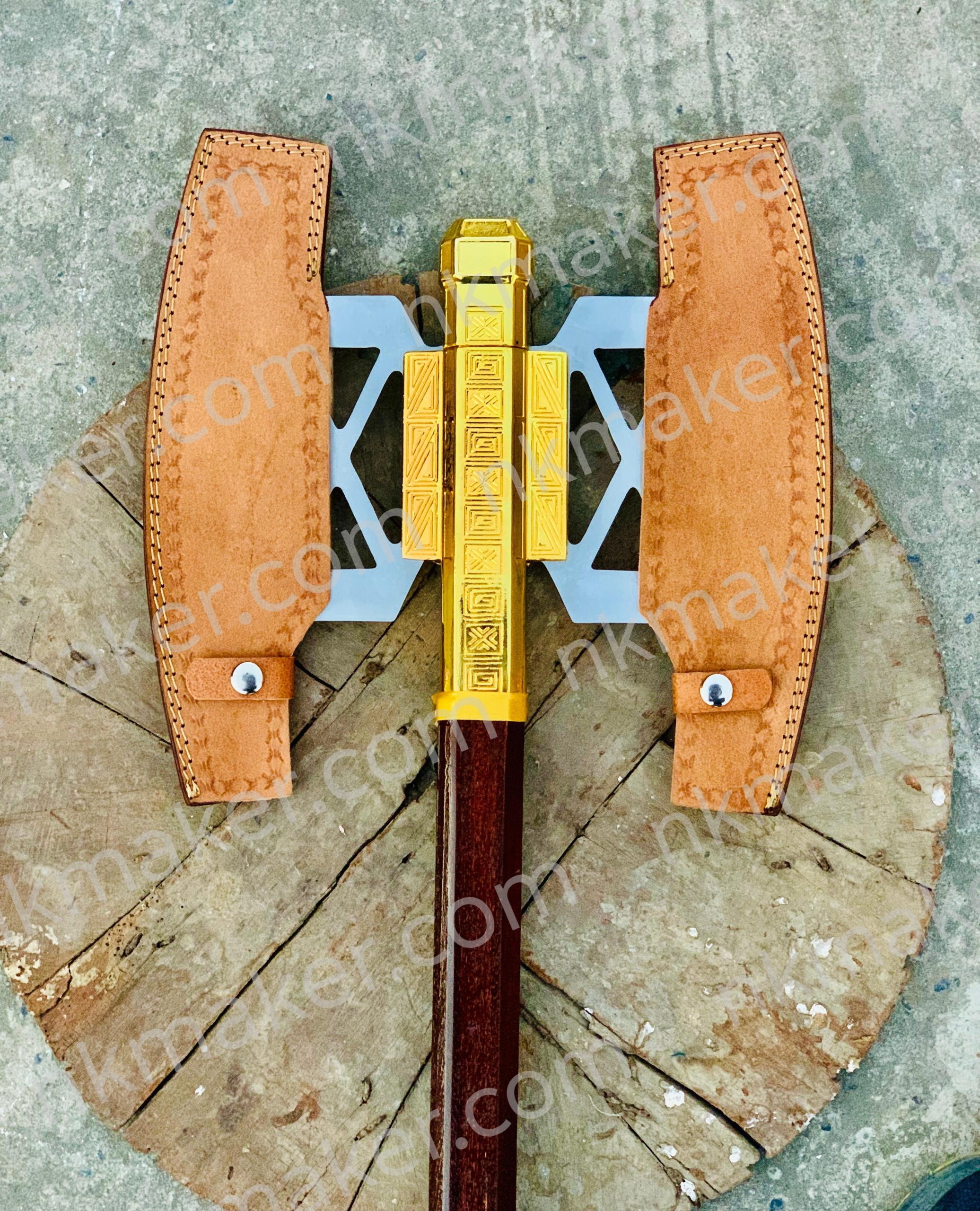 Gimli Battle Axe, Handmade Replica From Lord Of Rings (LOTR) Silver Edition, Double Head Gimli Battle Axe. More details PM? - Image 11