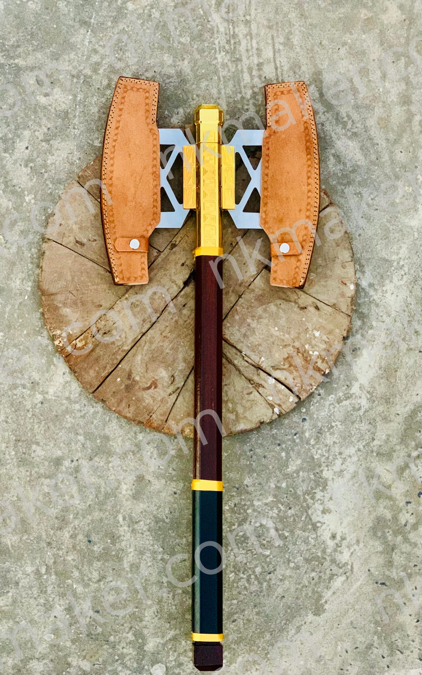 Gimli Battle Axe, Handmade Replica From Lord Of Rings (LOTR) Silver Edition, Double Head Gimli Battle Axe. More details PM? - Image 2