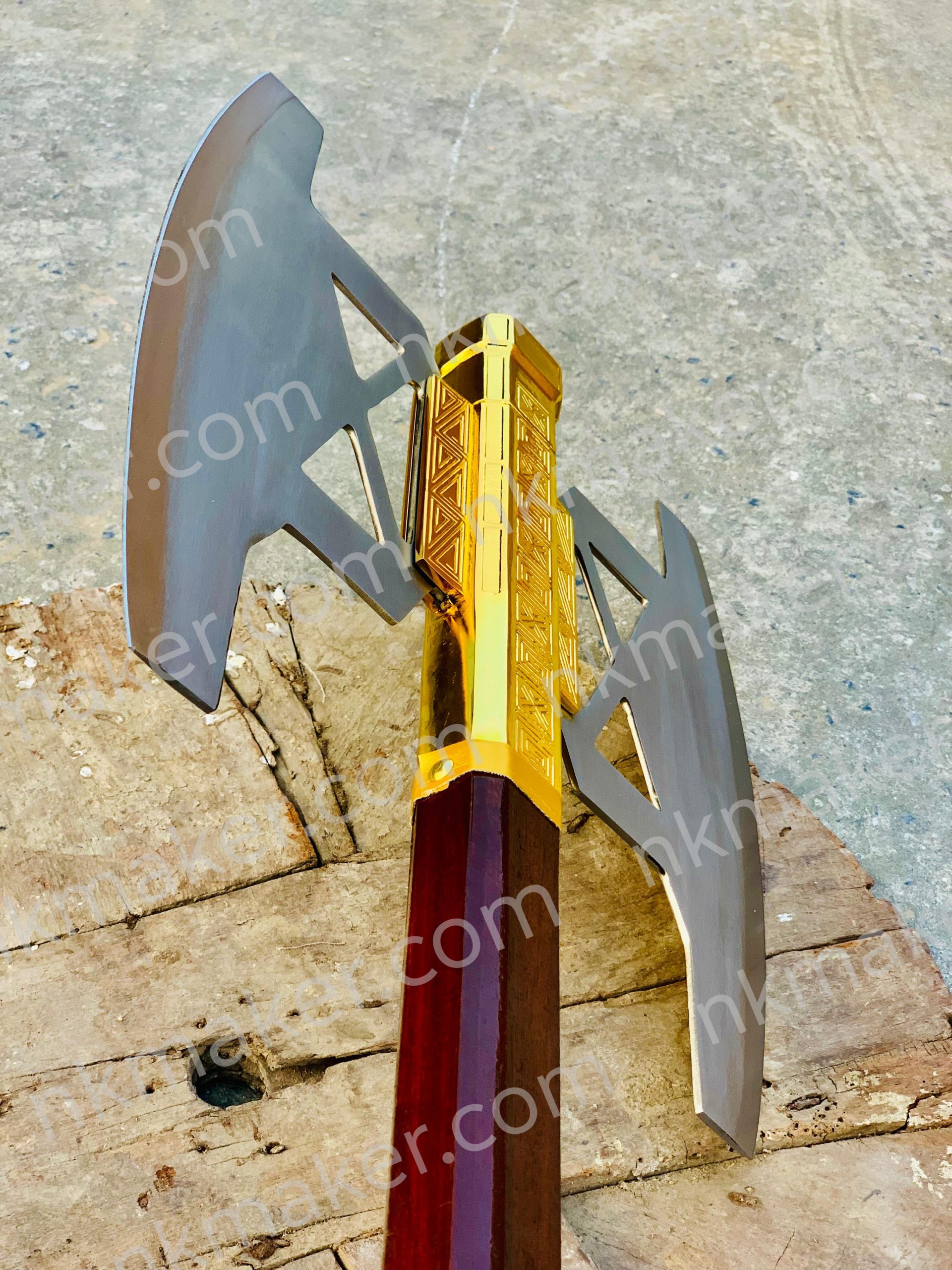 Gimli Battle Axe, Handmade Replica From Lord Of Rings (LOTR) Silver Edition, Double Head Gimli Battle Axe. More details PM? - Image 10