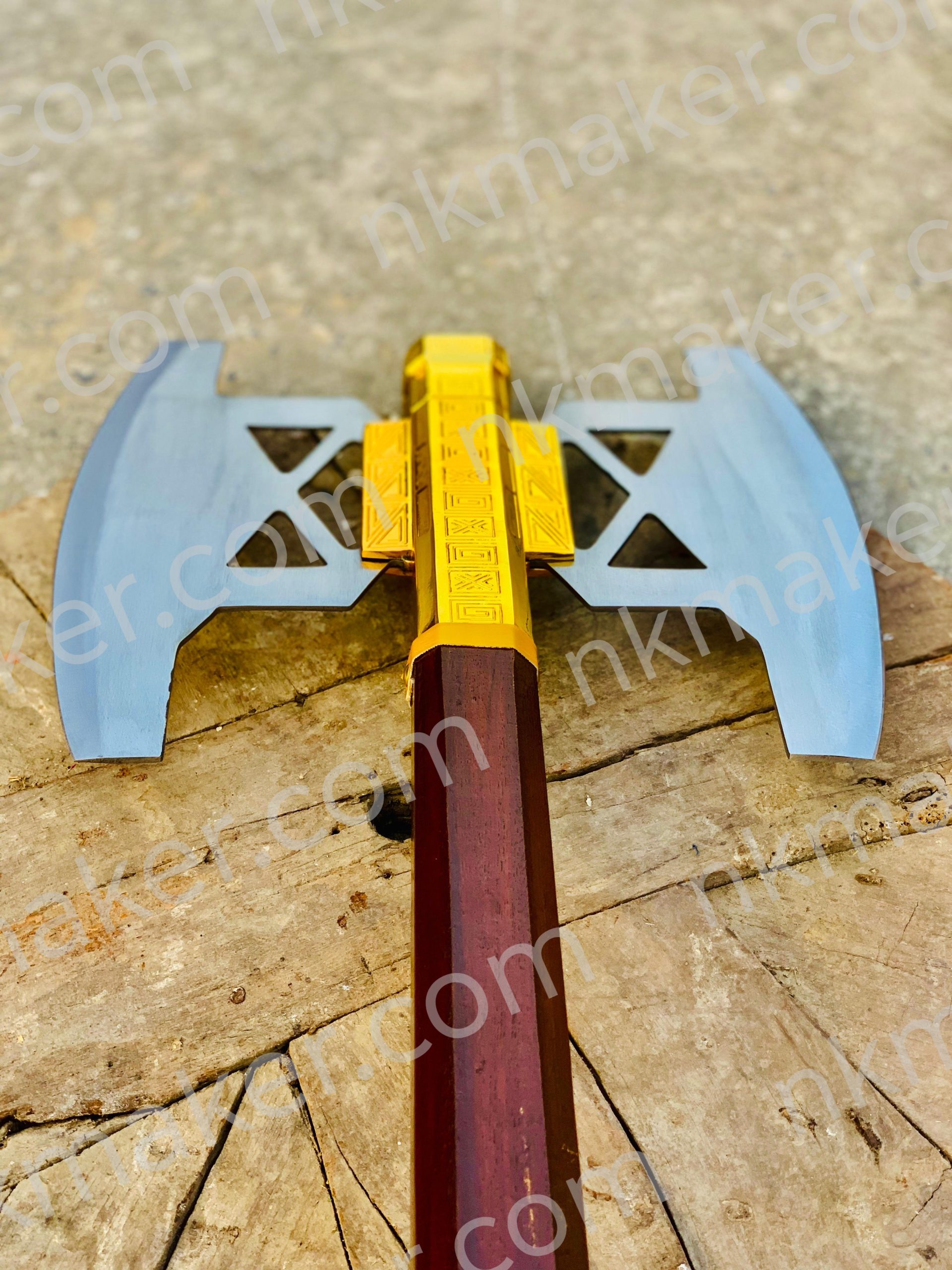 Gimli Battle Axe, Handmade Replica From Lord Of Rings (LOTR) Silver Edition, Double Head Gimli Battle Axe. More details PM? - Image 7