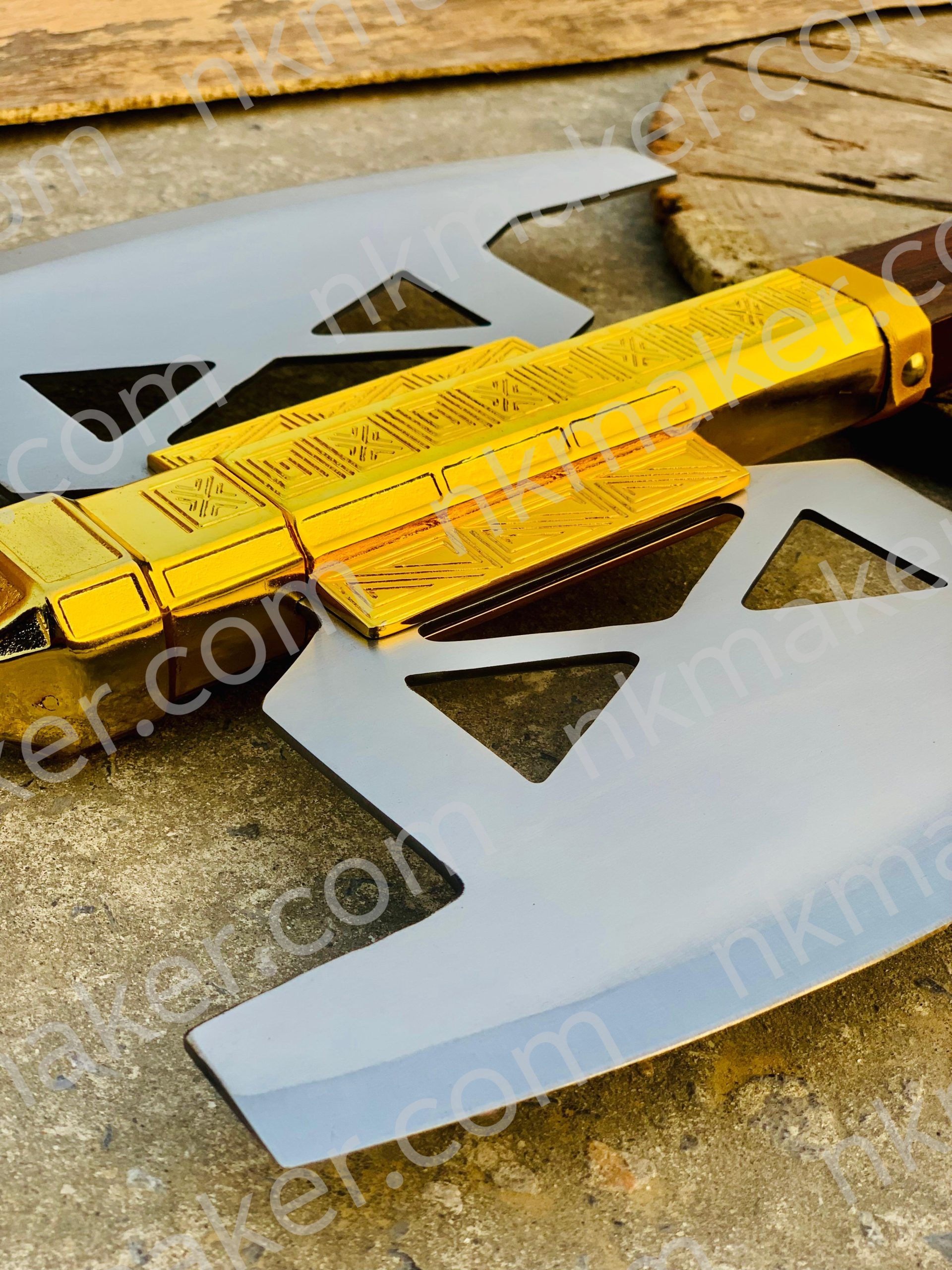 Gimli Battle Axe, Handmade Replica From Lord Of Rings (LOTR) Silver Edition, Double Head Gimli Battle Axe. More details PM? - Image 8