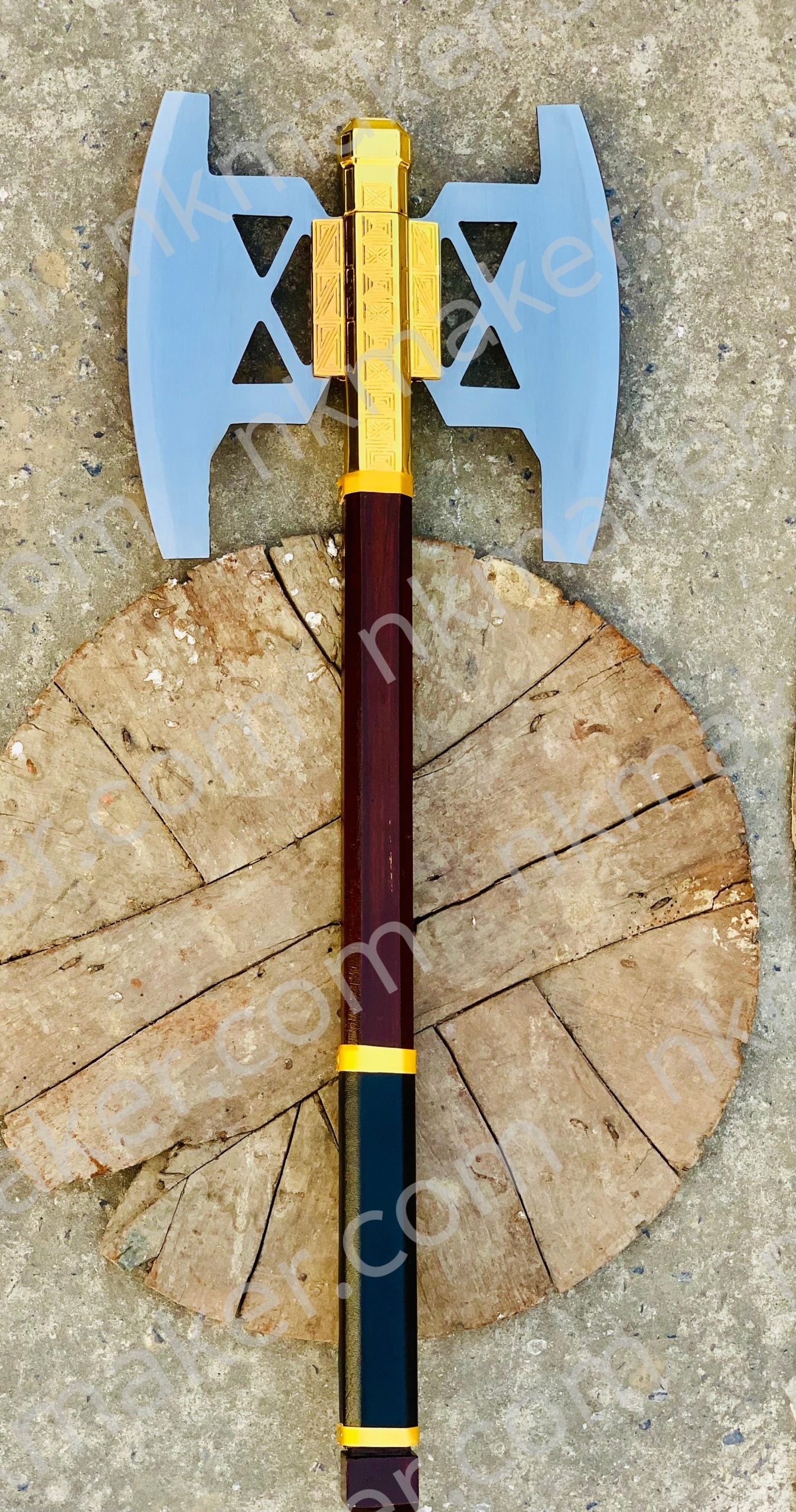 Gimli Battle Axe, Handmade Replica From Lord Of Rings (LOTR) Silver Edition, Double Head Gimli Battle Axe. More details PM? - Image 5