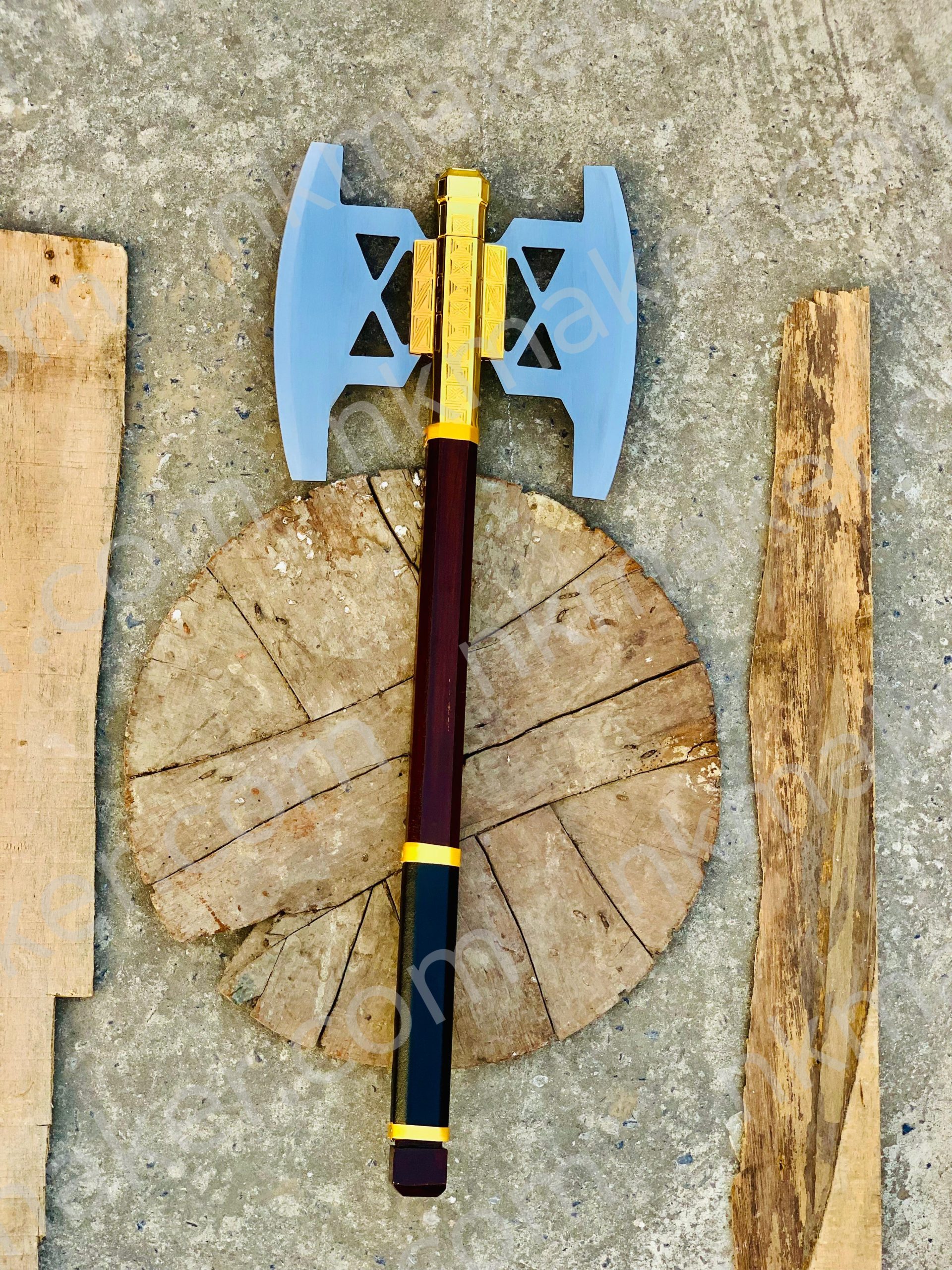 Gimli Battle Axe, Handmade Replica From Lord Of Rings (LOTR) Silver Edition, Double Head Gimli Battle Axe. More details PM?