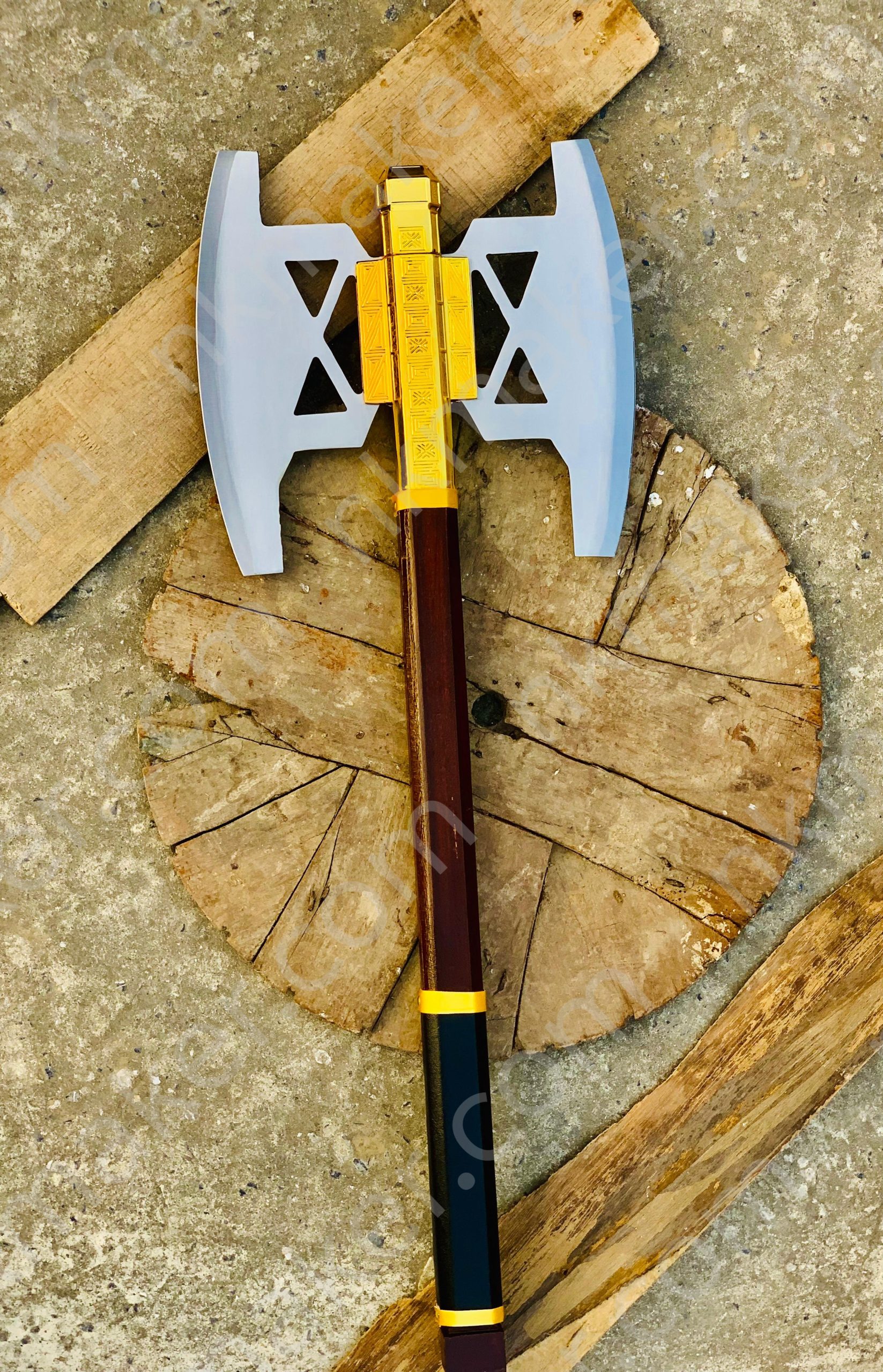 Gimli Battle Axe, Handmade Replica From Lord Of Rings (LOTR) Silver Edition, Double Head Gimli Battle Axe. More details PM? - Image 4