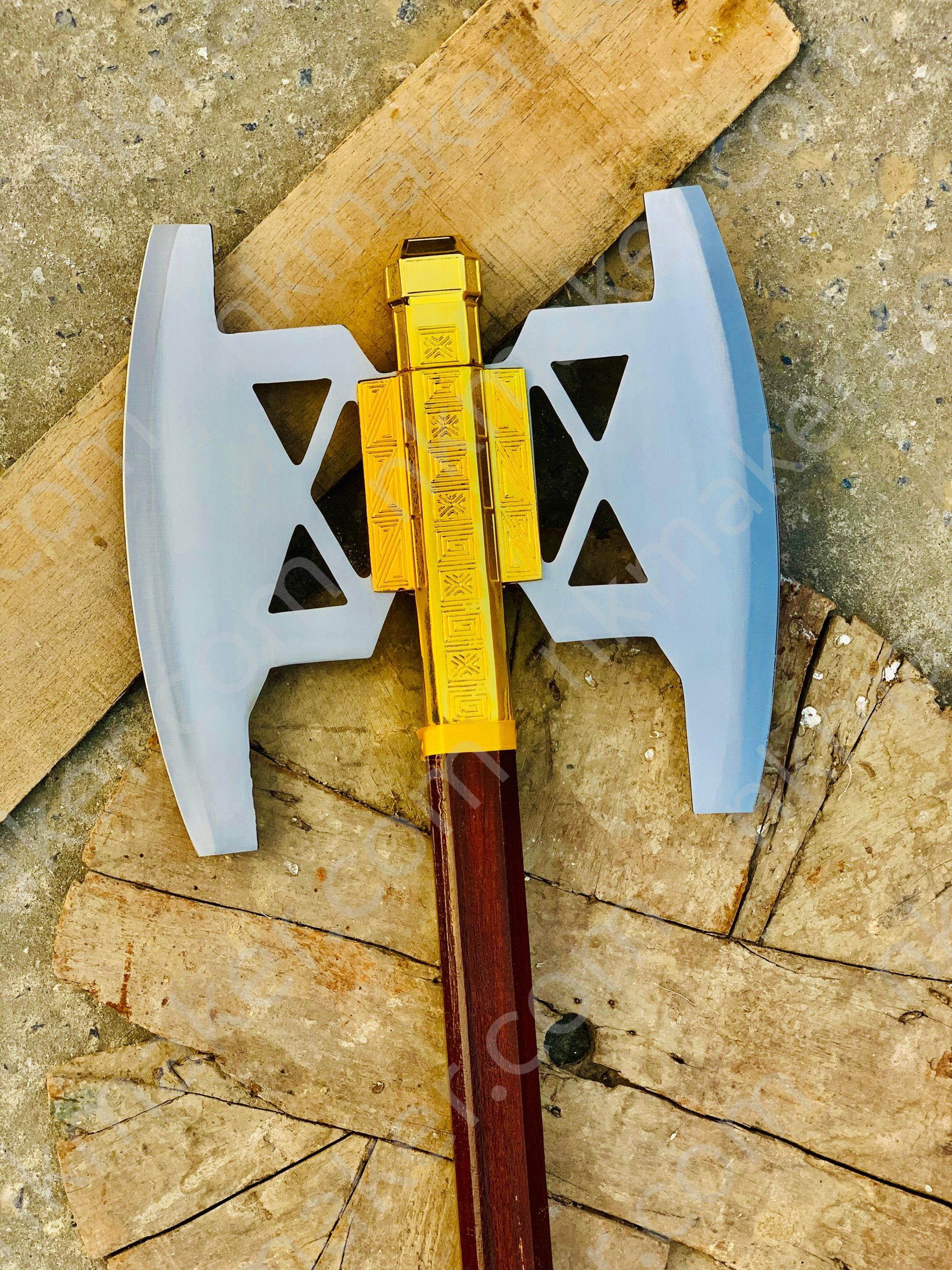 Gimli Battle Axe, Handmade Replica From Lord Of Rings (LOTR) Silver Edition, Double Head Gimli Battle Axe. More details PM? - Image 3
