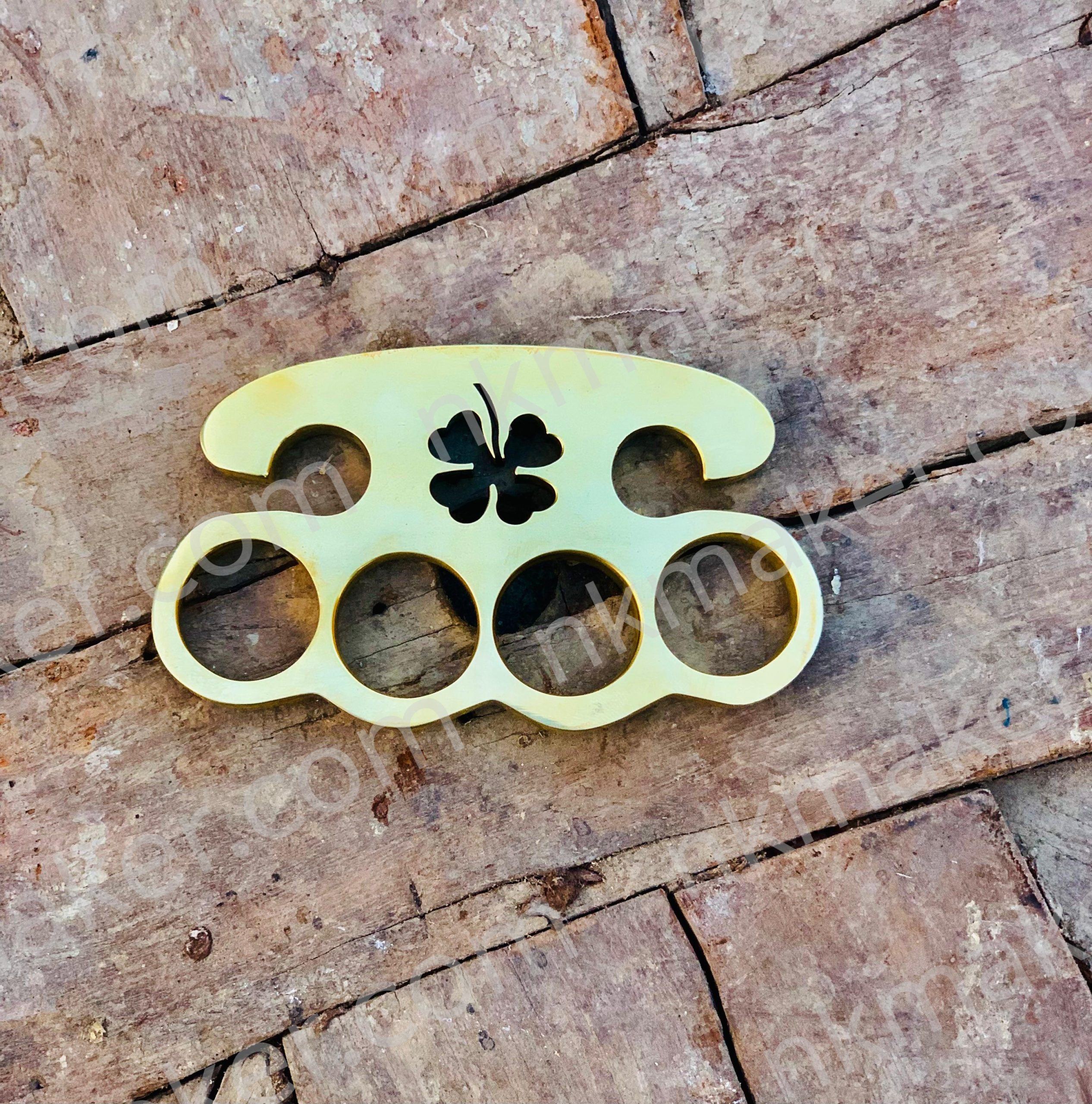 Premium Brass Knuckle Style Metal Collectible with Leather Case | Heavyweight Paperweight Accessory? More details PM? - Image 8