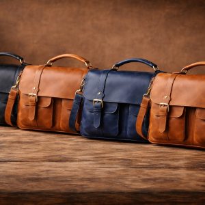 Premium Genuine Leather Messenger Bag – Classic Handmade Office & Travel Bag.  More details PM?