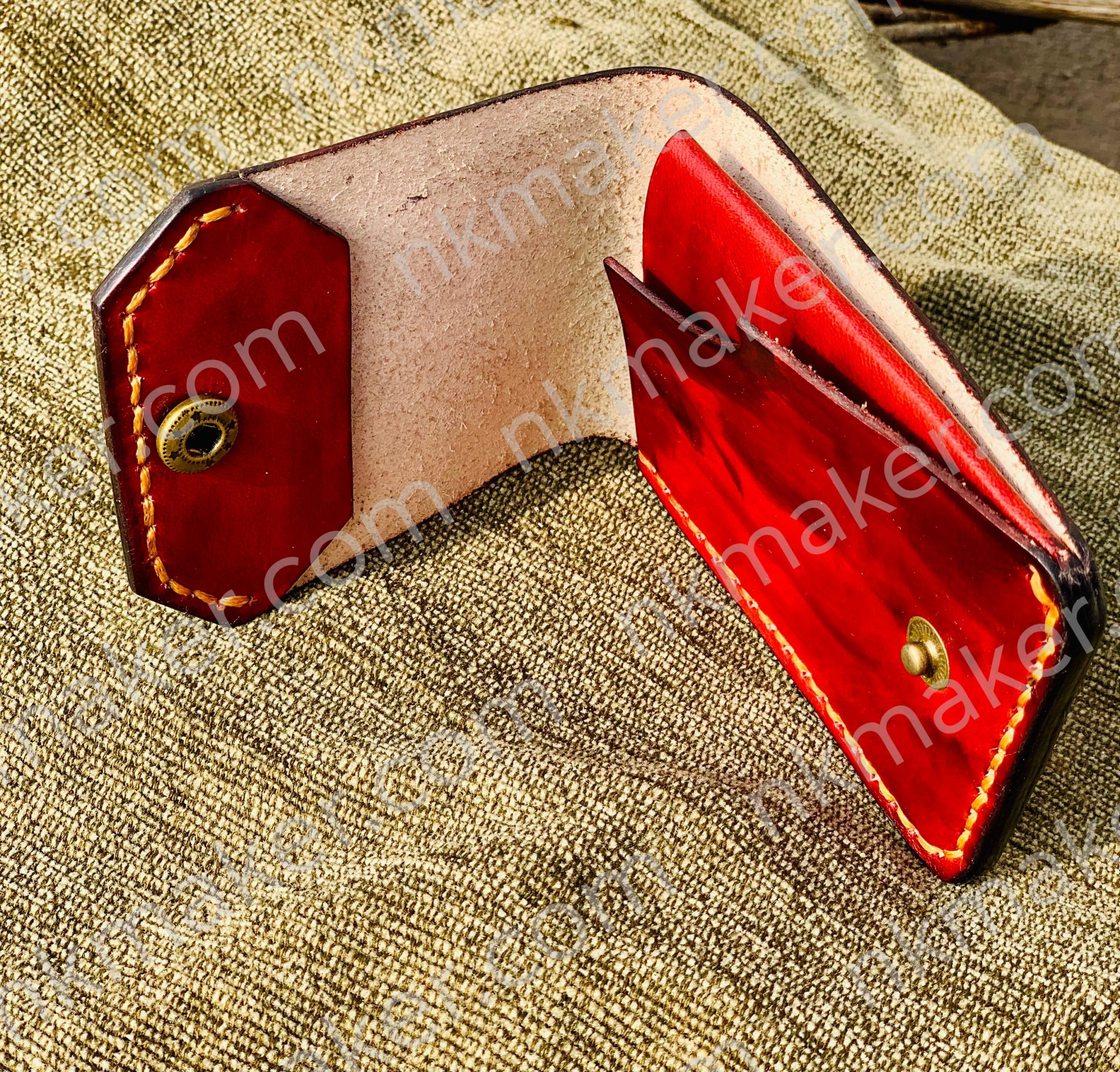 Handmade Premium Red Leather Wallet | Minimal & Durable Design. More details PM? - Image 2