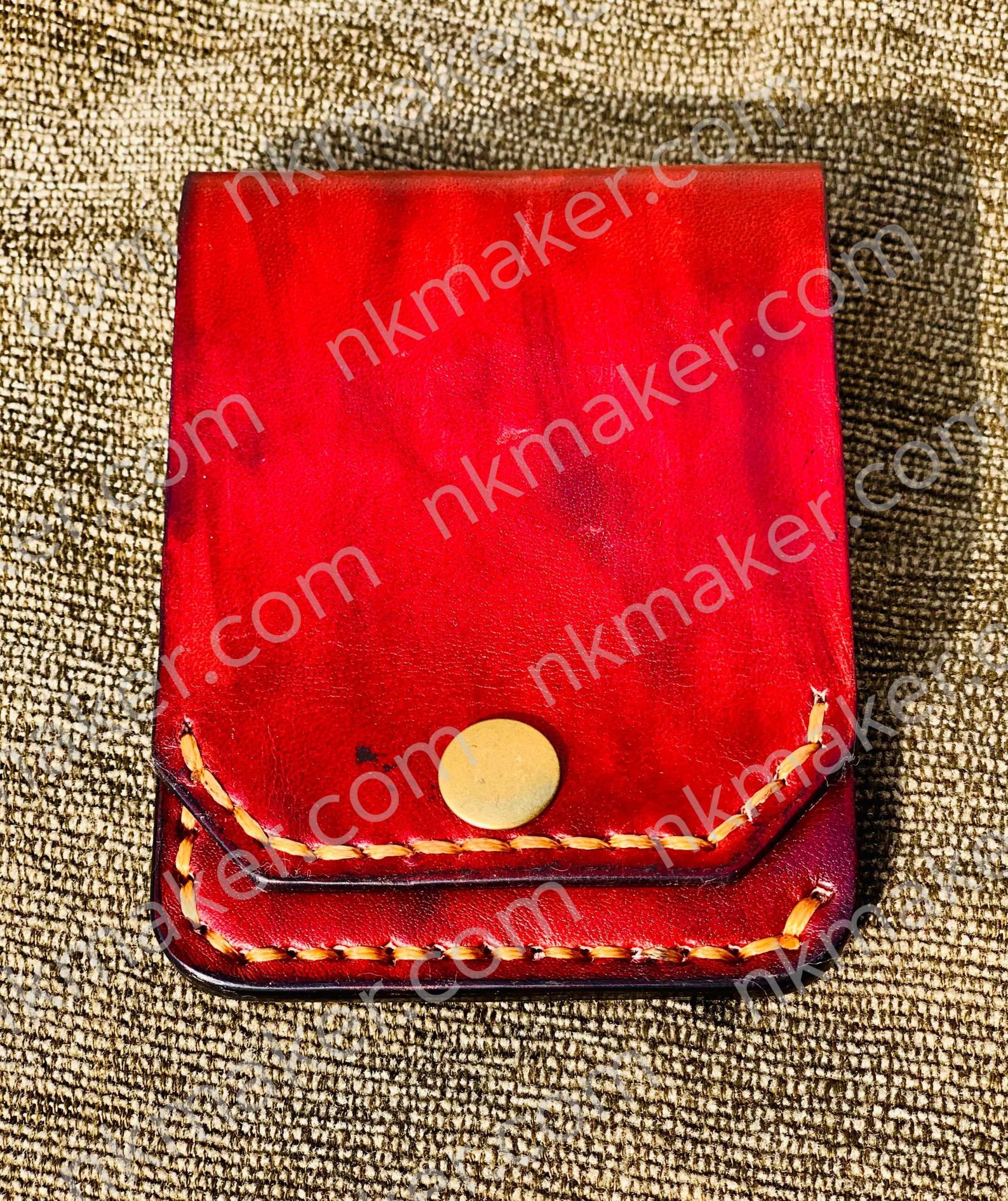 Handmade Premium Red Leather Wallet | Minimal & Durable Design. More details PM?