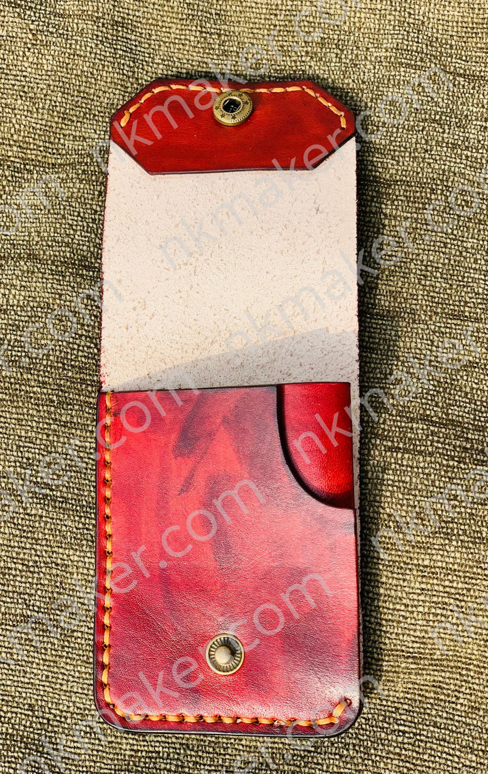 Handmade Premium Red Leather Wallet | Minimal & Durable Design. More details PM? - Image 5