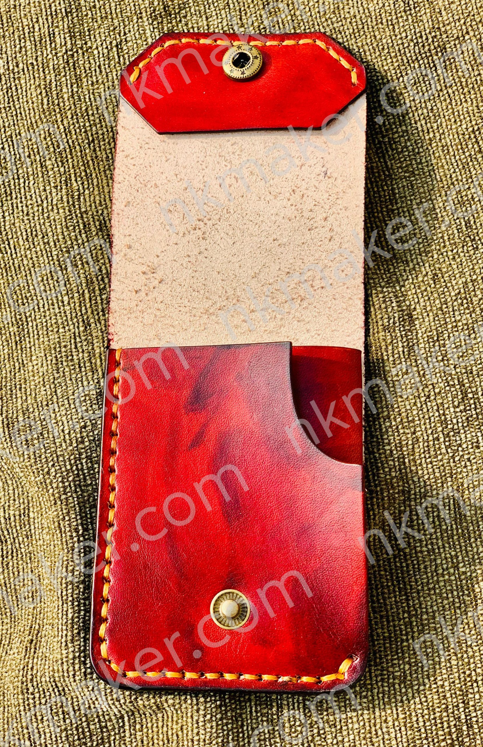 Handmade Premium Red Leather Wallet | Minimal & Durable Design. More details PM? - Image 3
