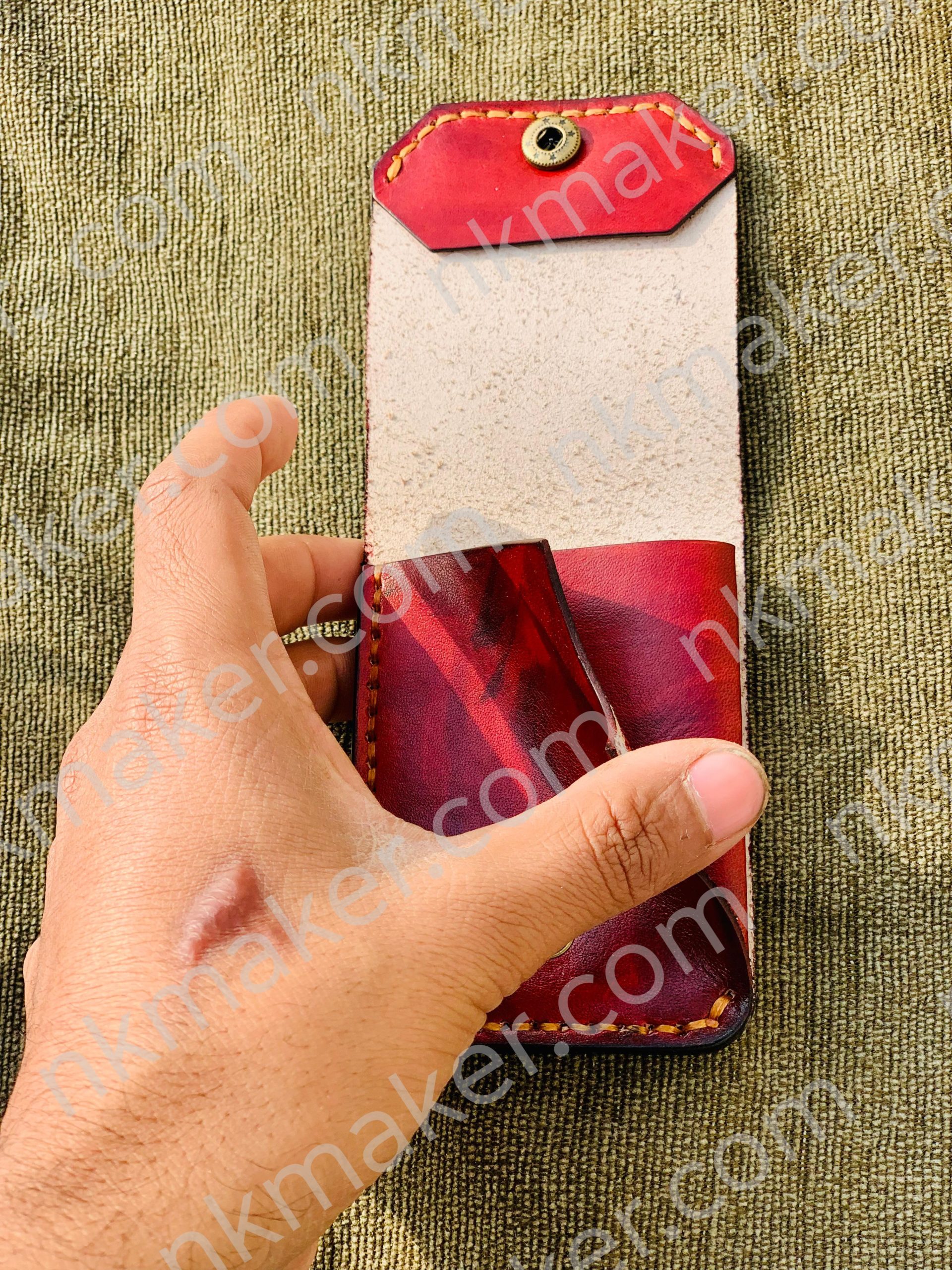 Handmade Premium Red Leather Wallet | Minimal & Durable Design. More details PM? - Image 4