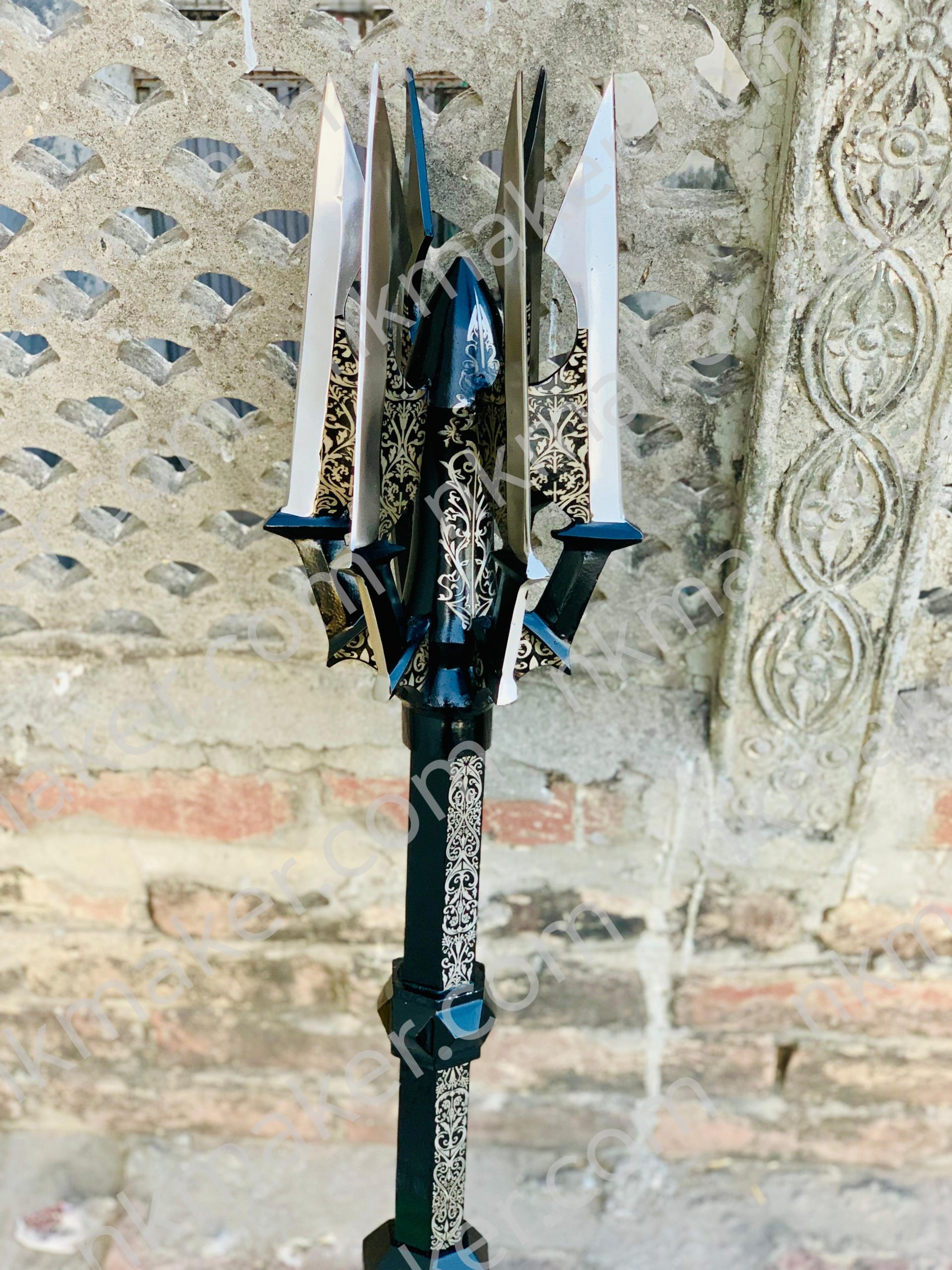 Handcrafted Fantasy Trident Spear – Custom Engraved Warrior Polearm for Collectors & Cosplay - Image 7