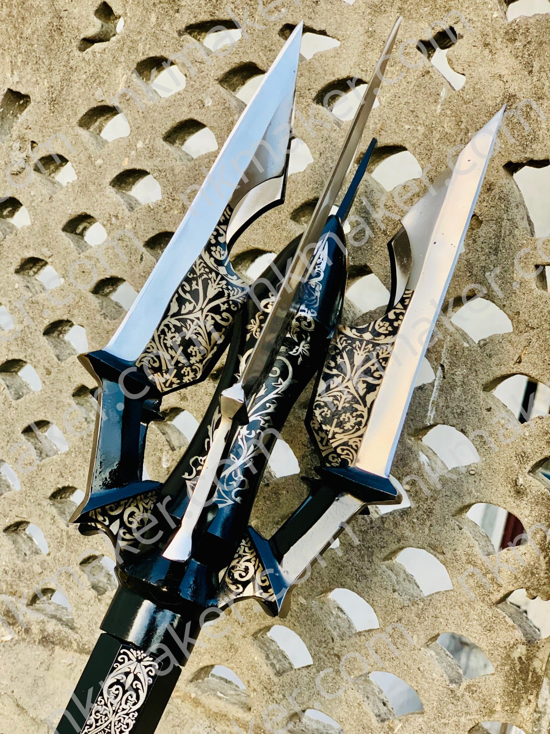 Handcrafted Fantasy Trident Spear – Custom Engraved Warrior Polearm for Collectors & Cosplay - Image 6