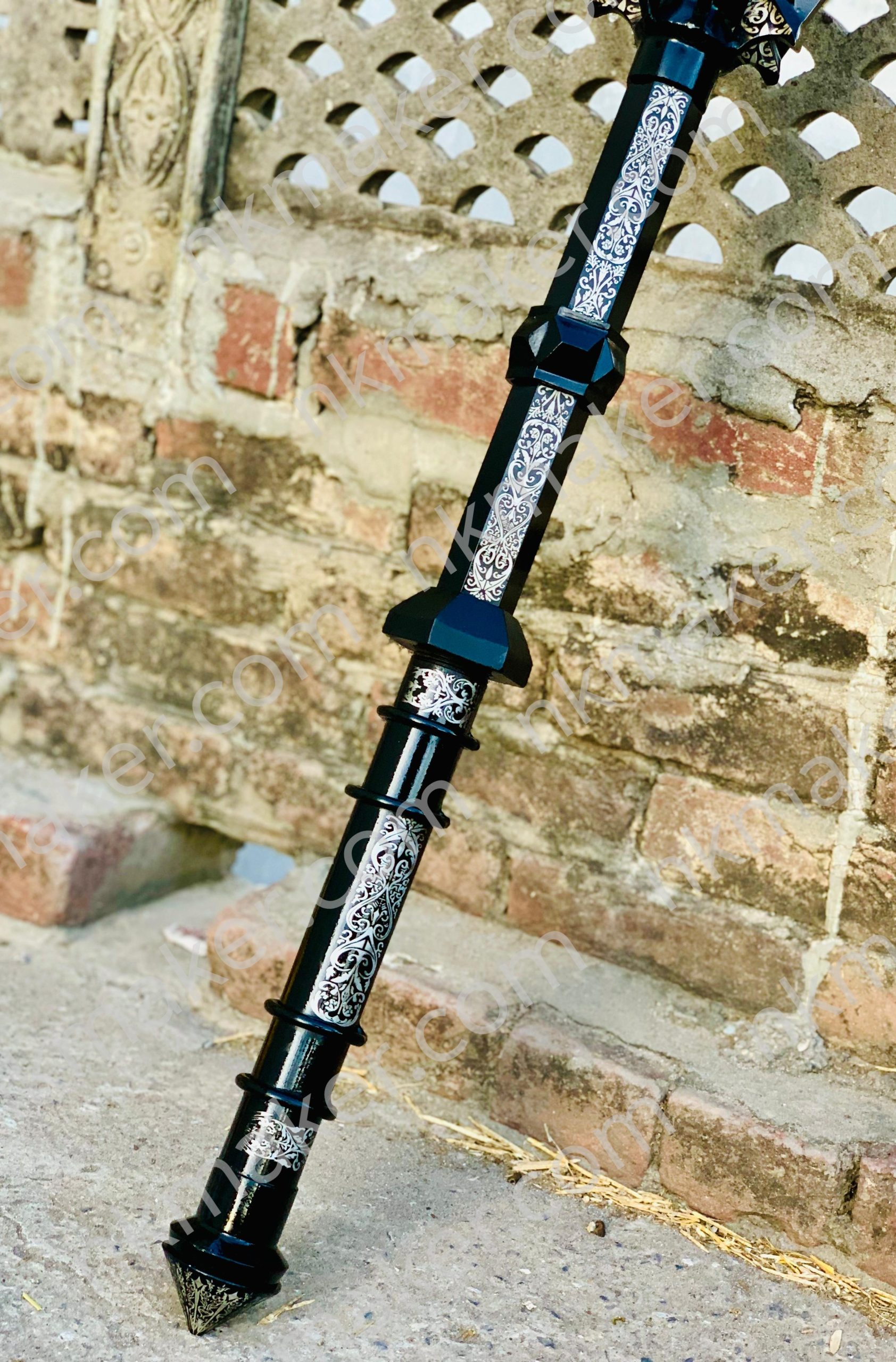 Handcrafted Fantasy Trident Spear – Custom Engraved Warrior Polearm for Collectors & Cosplay - Image 5