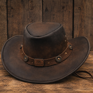 Custom Handmade Leather Cowboy Hat | NK Leather Craft